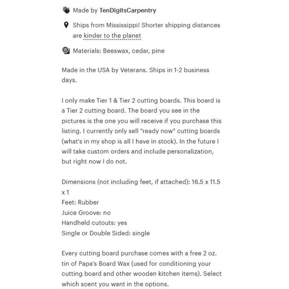 Handcrafted Cedar & Pine Wooden End Grain Cutting Board  Premium Solid Wood - Picture 12 of 12